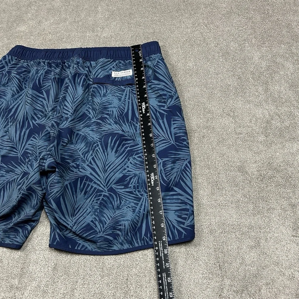 Fair Harbor Shorts Mens 2XL Swim Trunks Lined Blue Floral Beach Surf Athletic